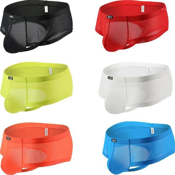 

men's breathable cheeky boxer mini cheek underwear1, Black;white