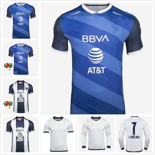 

2020 2021 cf monterrey soccer jerseys funesmori 20 21 rayados 75 years white kit sanchez janssen away home long sleeve football shirt, Black;yellow