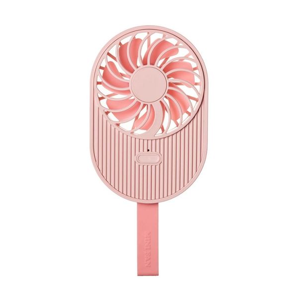

lld-17 07-12w ice cream shape portable 2 speed control usb charging handheld fan with lanyard