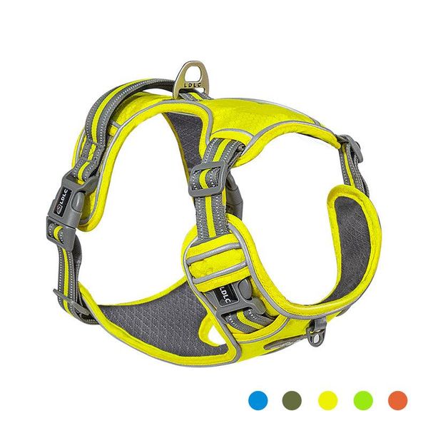 

fashion reflective nylon large pet dog harness all weather breathable harnesses adjustable safety vehicular leads for dogs pet