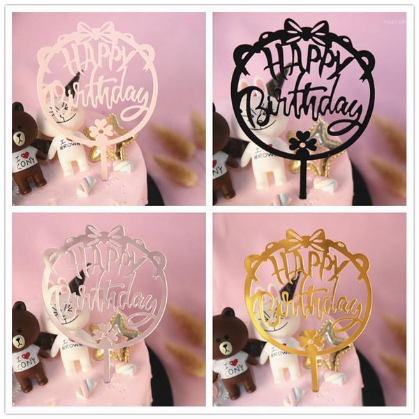 

other festive & party supplies beautiful butterfly cake er happy birthday acrylic cupcake for boy girl decor baking supplies1