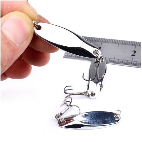 

1pcs fishing lures 4.6cm 6.8g wobbler sliver spinner baits spoons artificial bass hard sequin high carbon steel hook tac sqcwcv
