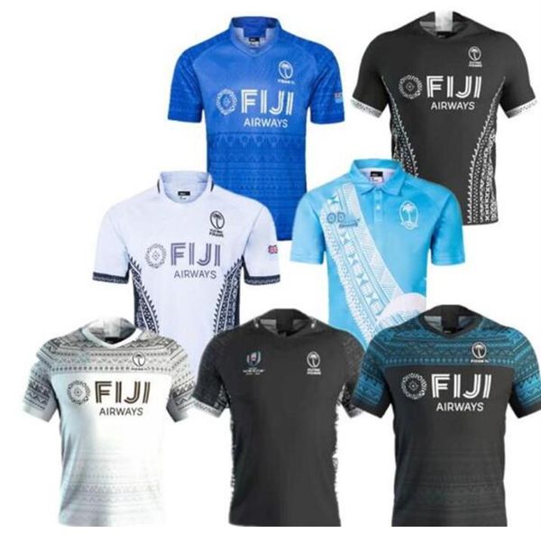 

fiji home away rugby jersey sevens olympic shirt thailand quality 19 20 21 fiji national 7's rugby jersey s-3xl, Black;yellow