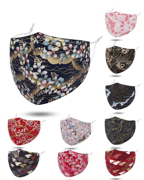 

printing flowers designer face mask cotton reusable face masks out door sport riding masks cotton fashion mask