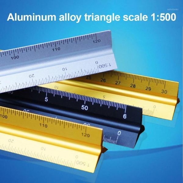 

1:500 32cm aluminum alloy triangle scale architect accurate drawing large scale ruler luminum alloy ruler1