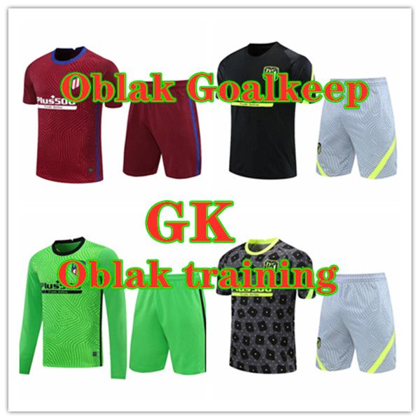 

2021 joao felix suarez oblak goalkeep soccer jersey m.llorente koke saul short sleeve training suit football jersey shirt, Black;yellow