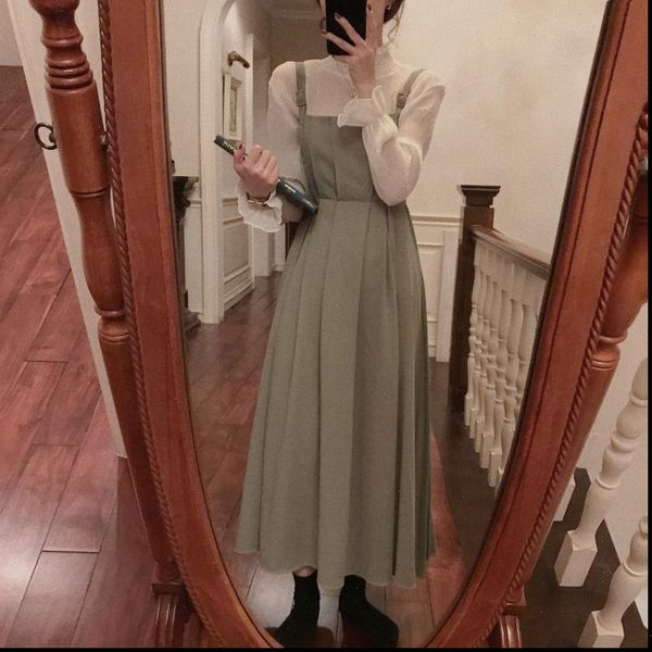 

2021 new fashion women maxi long dress elegant high waist spaghetti strap pleated vestidos ropa mujer party robe, Black;gray