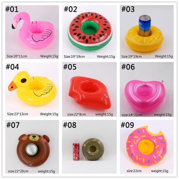 

watermelon inflatable flamingo drinks cup holder floats coasters flotation devices for kids pool beach party bath toy21