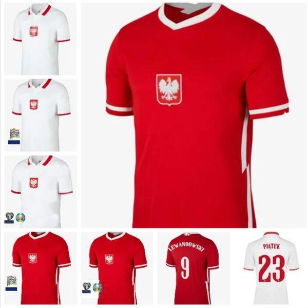 

2020 2021 polonia soccer jersey home away 20 21 red white milik pol lewandowski piszczek and jerseys football shirts uniforms, Black;yellow
