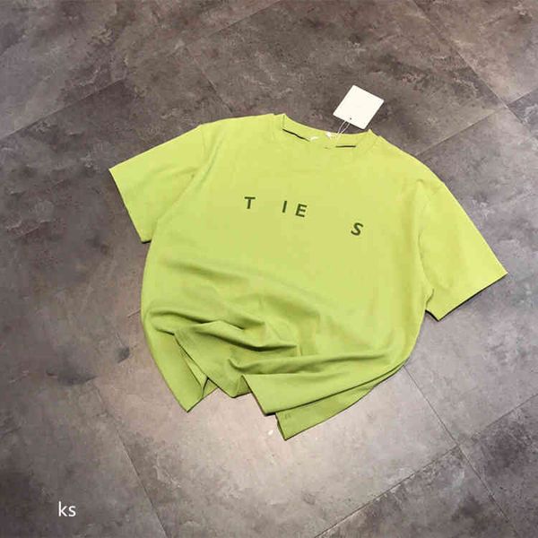 

2022 factory wholesale new summer letter printed round neck t-shirt women's avocado fresh korean short sleeve couple fashion, White