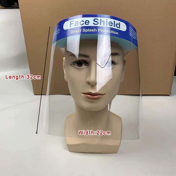 

shield dhl face us mask stock anti-fog isolation full protective masks with elastic band sponge headband hd transparent
