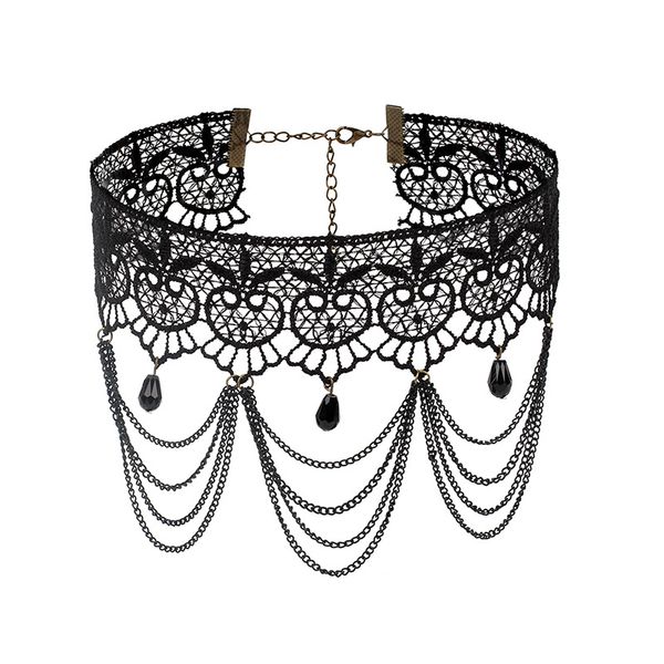 

cos gothic lolita looks like a palace lace necklace female jewelry, Golden;silver