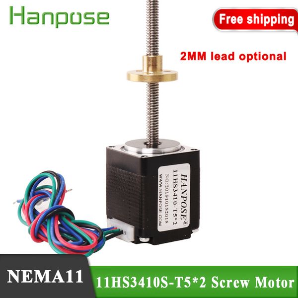 

nema11 stear motor 11hs3410-t5 * 2 длина 200 мм двигатель dc 28 t винт ступенчатый двигатель линейный для 3d-принтера