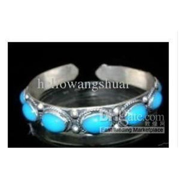 

bracelet charming tibet size: silver turquoise adjustable cuff, Black