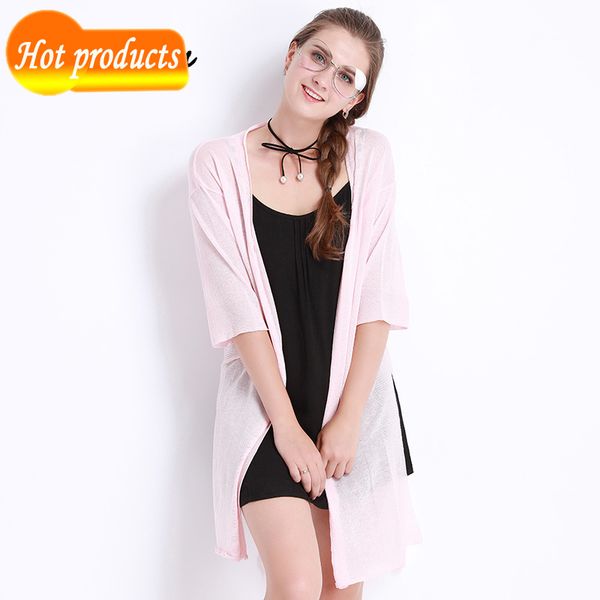 

long cardigan women loose mesh summer kardigany damskie open women's outwear 9815 usnt, White;black