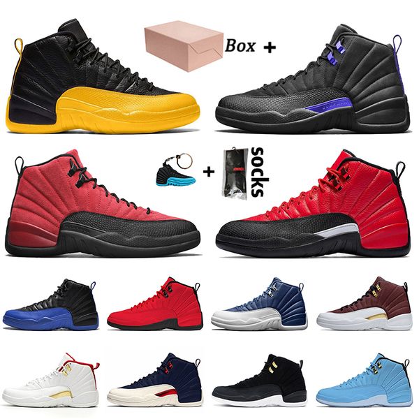 

2020 with box jumpman 12 12s basketball shoes university gold 12 dark concord reverse flu game indigo mens trainers sneakers game royal