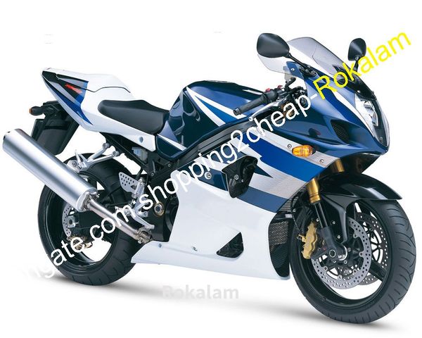 Parti del motociclo per Suzuki 2003 2004 GSXR1000 GSX-R1000 K3 03 04 GSXR 1000 Kit carenatura carrozzeria blu bianco (stampaggio ad iniezione)