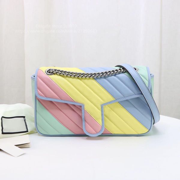 

fashion genuine leather luxury letter shoulder bag lady messenger bag chain wallet ing