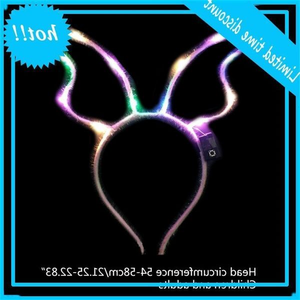 

5pcs led light up headband vlinder pluche haar hoepel festival headgear a69c