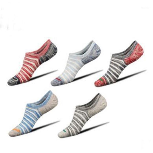 

5pcs=10 pairs men's boat socks anti-fall with silicone spring and summer anti-skid boat socks1, Black