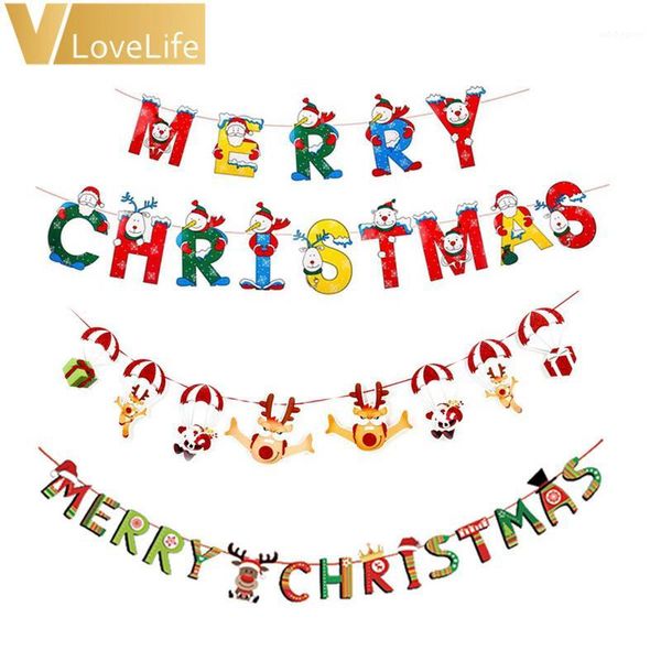 

christmas decorations merry decoration for home tree ornaments santa snowman deer banner garland happy year1