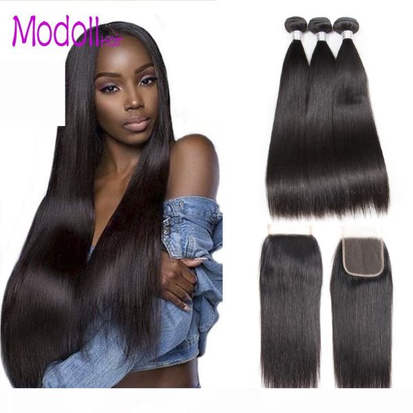 

malaysian straight huamn hair bundles with closure modoll straight hair bundles with closure dhgate natural human hair bundles with closure, Black;brown