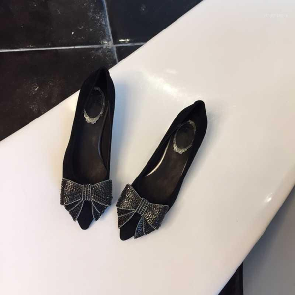 

sweeheart 2020 spring leather women's shoes bow-tied women's shoes blingbling fashion high 3.5cm 34-401, Black