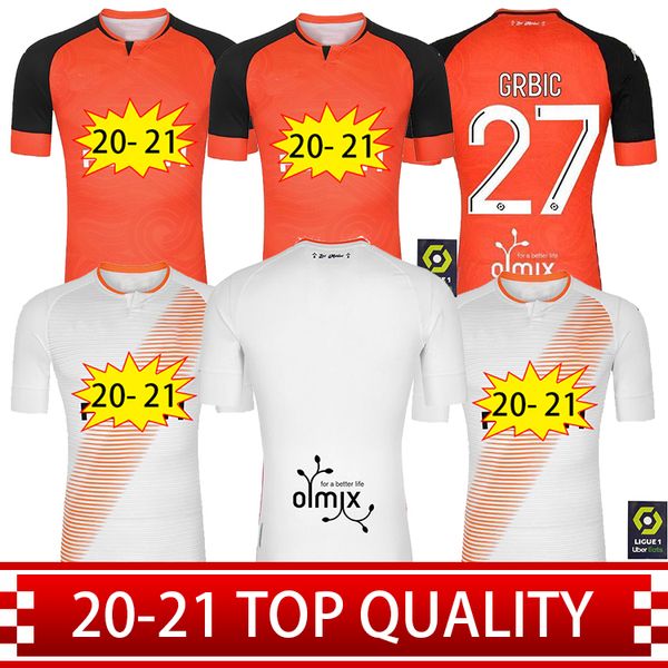 

20 21 maillots fc lorient soccer jerseys home away 2020 2021 maillot de foot boisgard diarra umut bozok le fee grbic wissa football shirts, Black;yellow