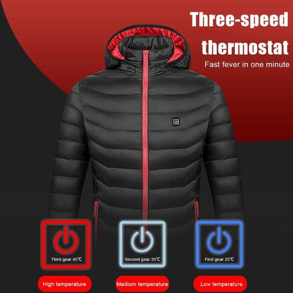 

electric heated for women 3 areas cotton outdoor coat usb electric heating hooded winter thermal warmer jackets winter, White;black