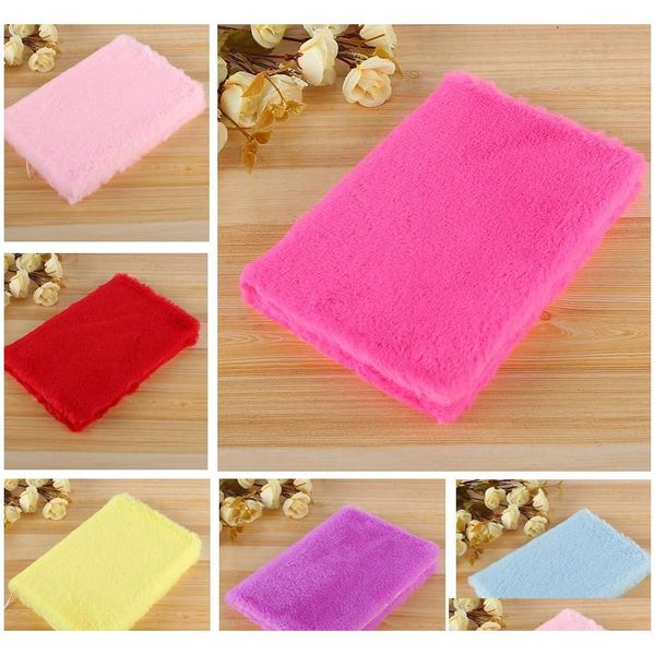 

new fashion girls solid plush notebooks portable simple color travel diary planner notepad stationery school journal winter gift 7 jyben, Purple;pink