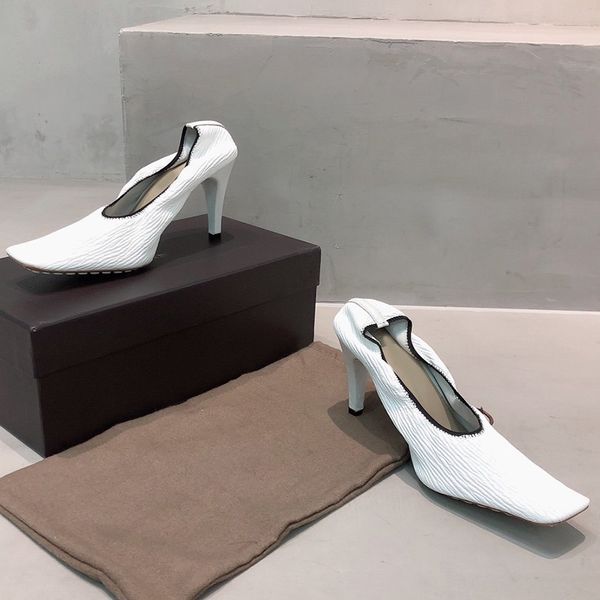 

spring office shoes woman bomb eight slips in comfortable sandals white ladies high heels vybe, Black