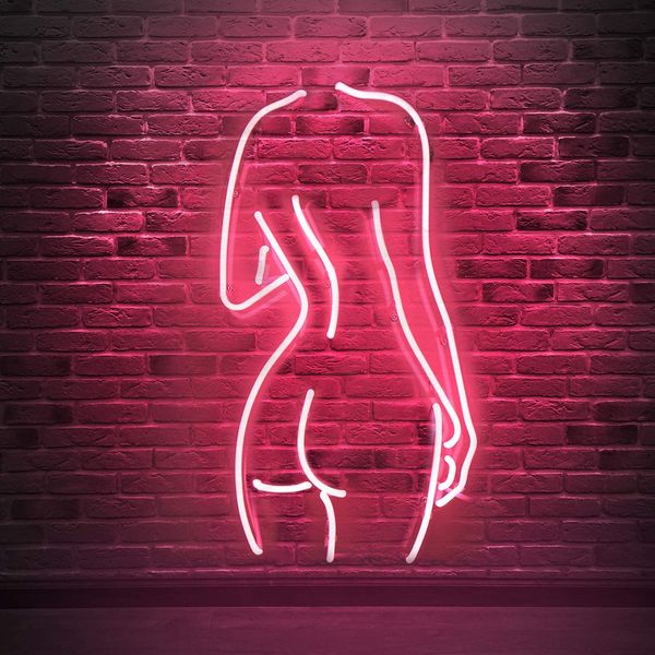 

naked lady real glass neon signs for wall bedroom room decor party decor ing