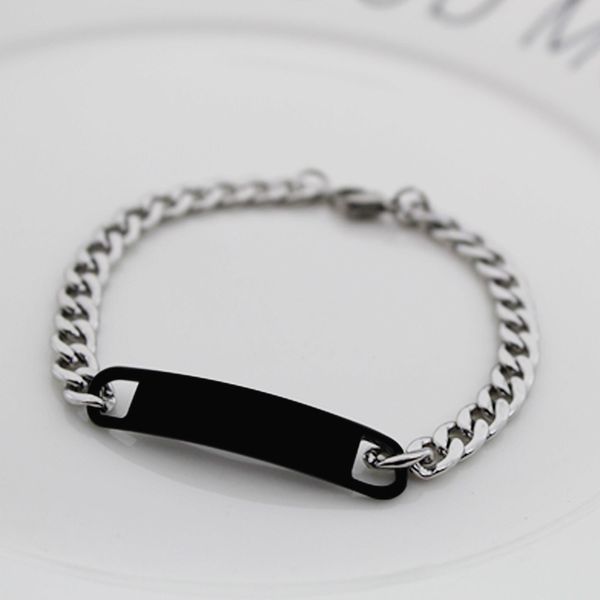 

diy stainless steel bracelet fashion charm men women jewelry for lover bracelet valentine's day gift custom logo text wedding 107 k2