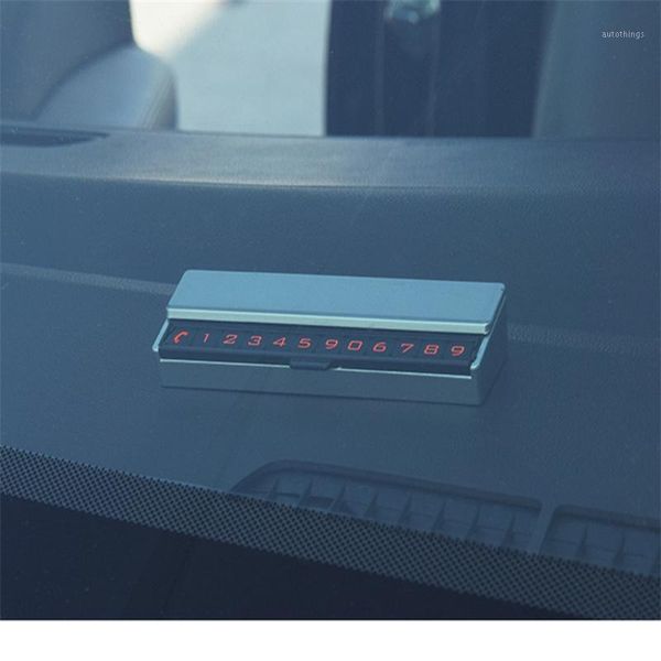 

hideable car temporary parking card plate car phone dual sides number card telephone number sticker auto accessories1