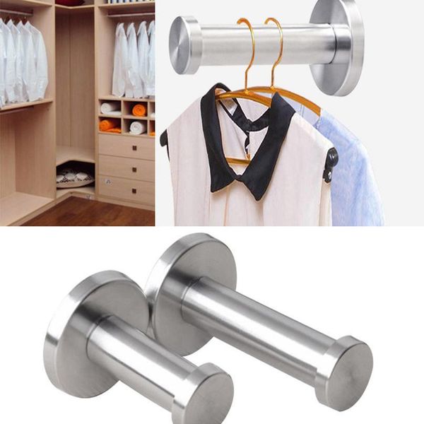 

2pcs column clothes hook stainless steel single hook wardrobe wall toilet wall single hook for bathroom kitch wmtphg