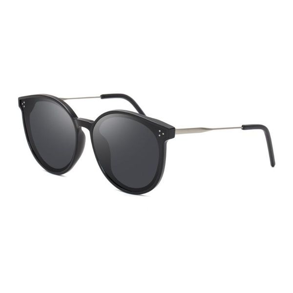 

2020 new sunglasses women's polarized sunglasses tr-90 metal nail 3196, White;black