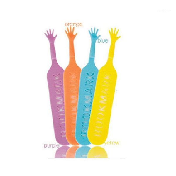 

sco 4pcs cute help me hand bookmark novelty ducument book marker label stationery1