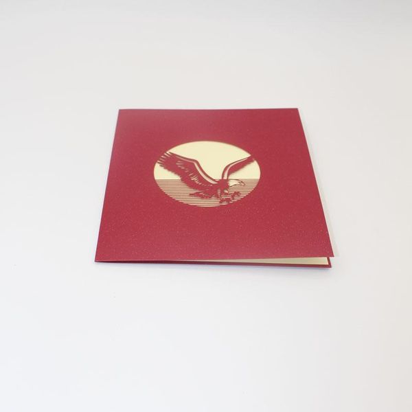 

3d высококачественные handmade амбициозные летающие орел бумаги пригласительные открытки с конвертом бизнес дети подарок на день рождения jl