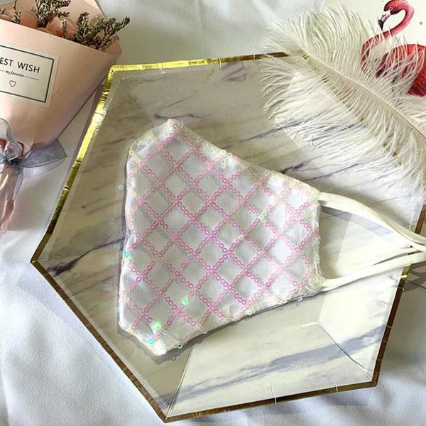 

american bling sequins popular face european design masks summer thin dustproof breathable washable reusable mask