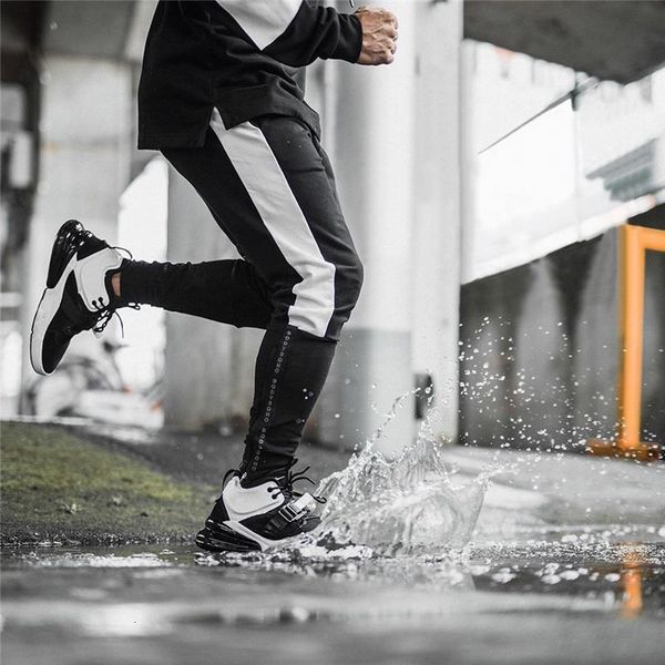 

2020 spring men jogging running pants mens sport pencil pants cotton joggers bodybuilding fitness gym trousers tights sweatpants, Black