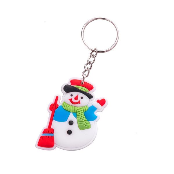 

claus snowman 6 tree socks pcs keychains santa christmas gifts cute soft keyrings lxh, Silver