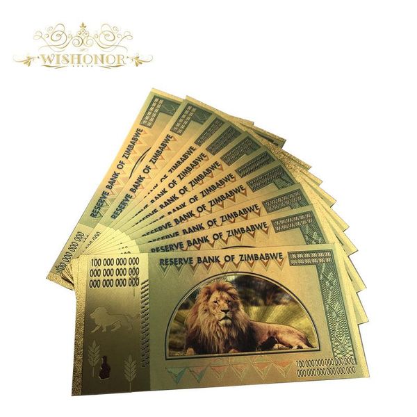 

1000pcs zimbabwe banknotes one vicintillion dollars 24k gold banknote with uv light for souvenir and collection gifts wmtnlq