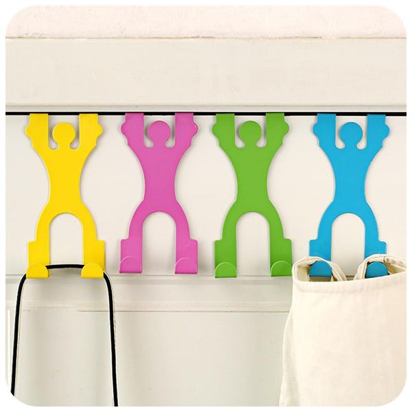 

hooks & rails double hook/set door back hook cartoon kitchen up hanging holder rack gadget hanger accessories humanoid