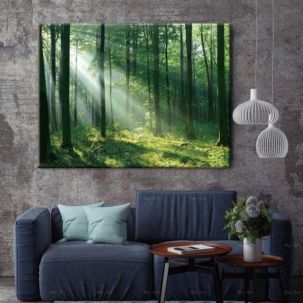 

landscape canvas painting picture wall art for home room print beautiful sunrise forest poster