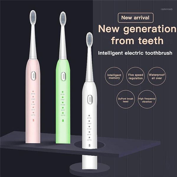 

powerful electric toothbrush rechargeable 38000time/min ultrasonic washable electronic whitening waterproof teeth brush1