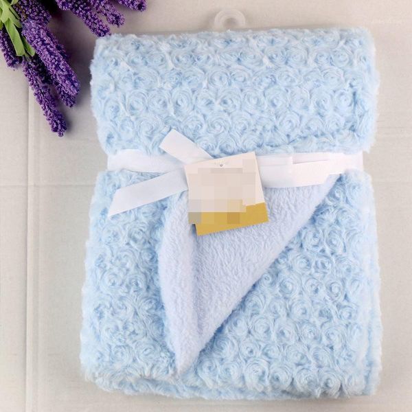 

rose velvet baby blanket baby swaddle wrap swaddling winter warm brand bedding soft infant crochet blanket1