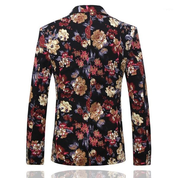 

mens fashion floral 2 pieces set casual suits blazer+pants suits sets male slim fit suit men party wedding banquet nightclub1, White;black