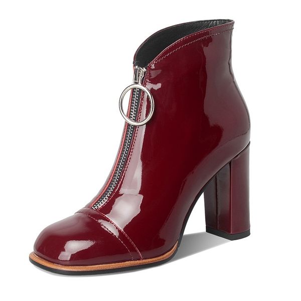 

2021 new female fashion ankle ladies shoes party dance basic genuine leather boots 42 om63, Black