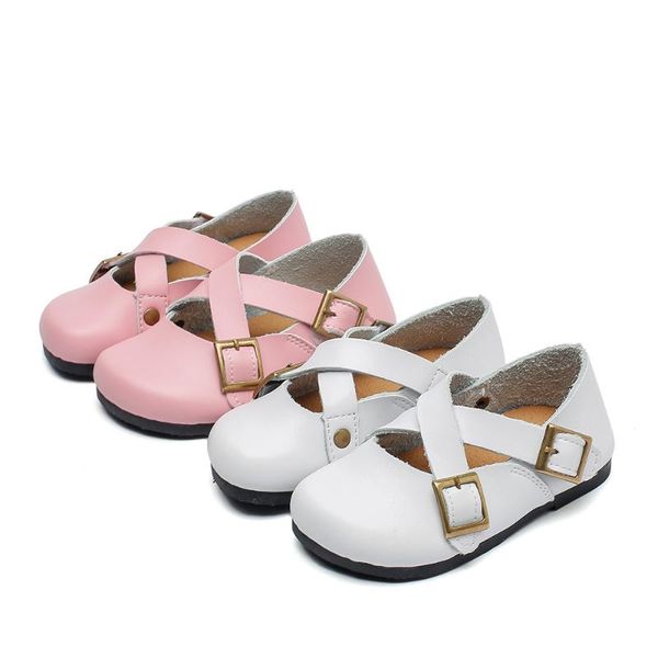 

first walkers little girls leather shoes soft baby kids white mary jane with crossed straps for wedding christenning cute princess zapatos