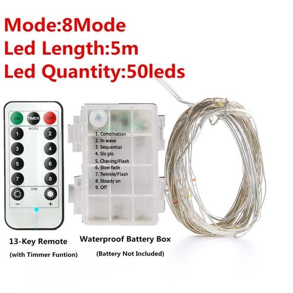 

led fairy christmas light 2m 5m 10m warm white garland string light wedding party outdoor holiday 3aa battery usb 8mode lamp q bbyjiy